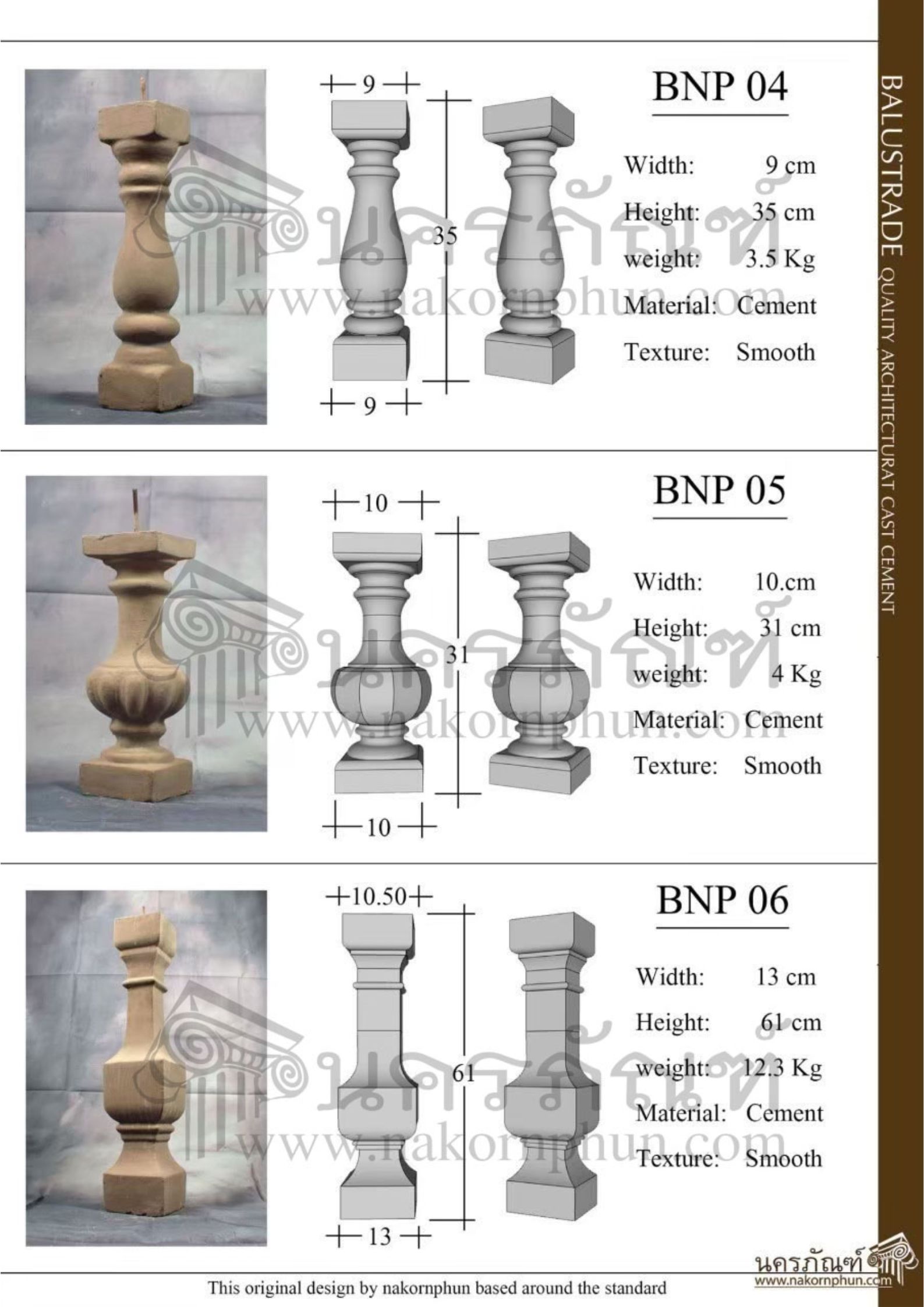 แบบราวกันตก รหัส BNP04 - BNP06