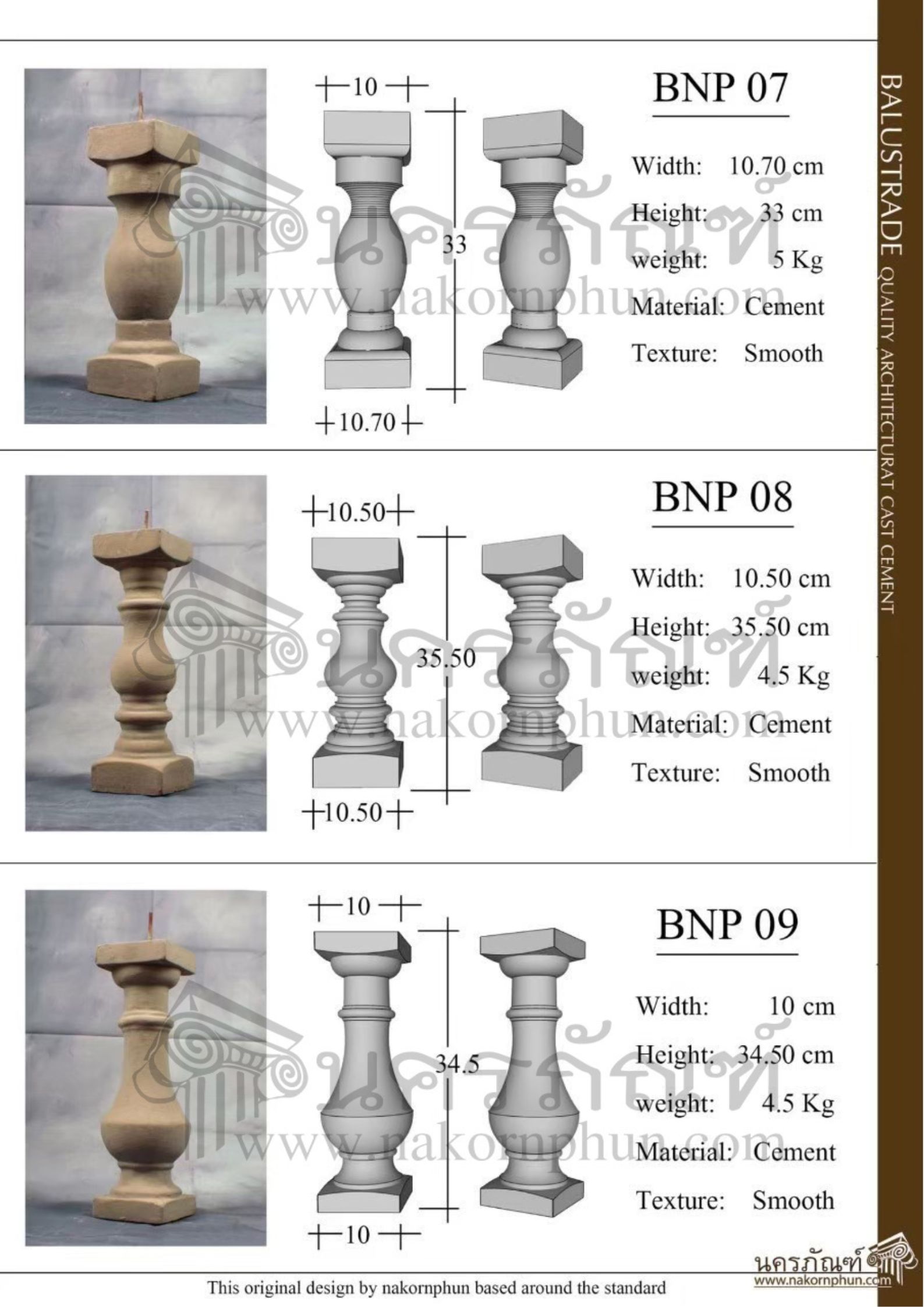 แบบราวกันตก รหัส BNP07 - BNP09